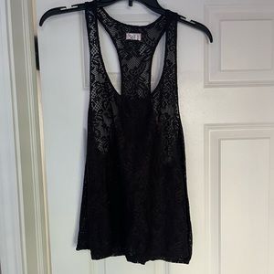 Knit racer back tank top